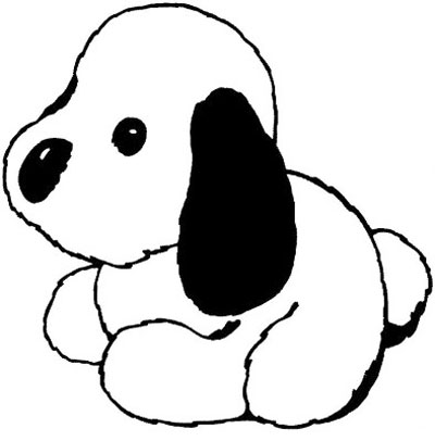 Desenho de cachorro para colorir, imprimir e moldes para pintar