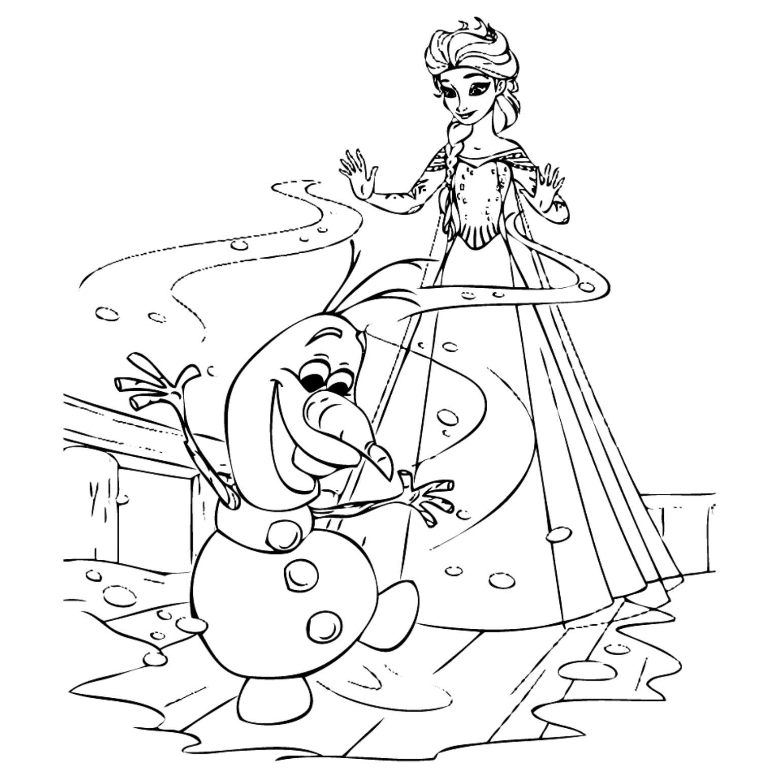 Desenho de Anna do Filme Frozen para colorir